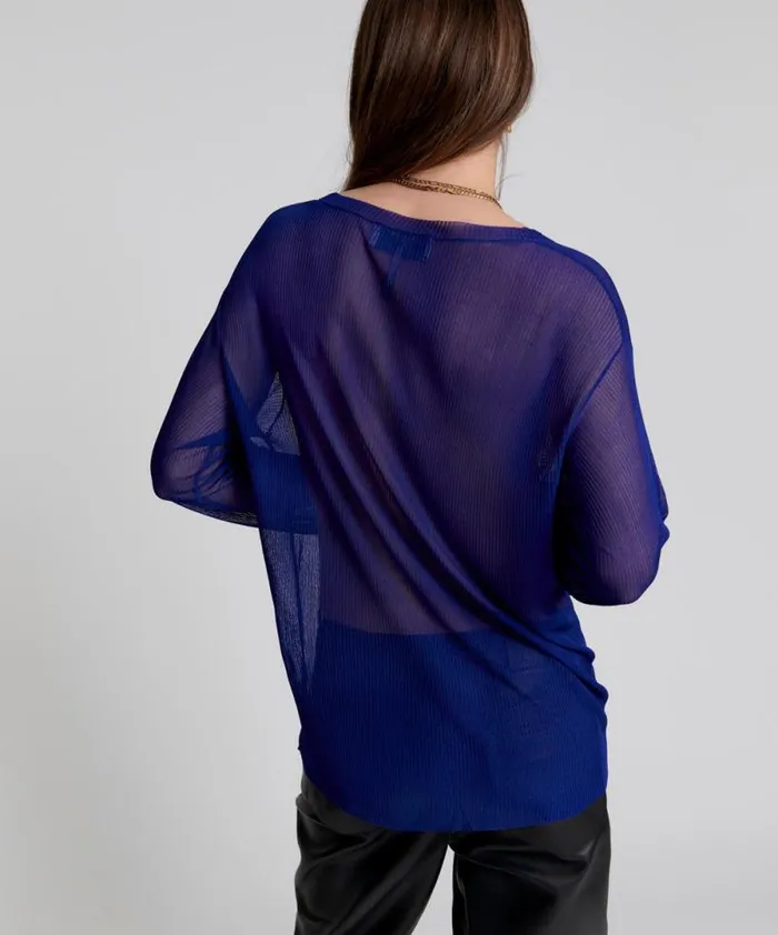 Women AMITY SHEER RIB LONGSLEEVE SWEATER One Teaspoon Knitwear Women AMITY SHEER RIB LONGSLEEVE SWEATER One Teaspoon Knitwear