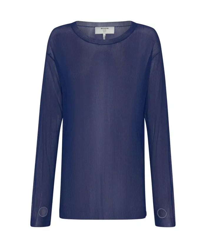 Women AMITY SHEER RIB LONGSLEEVE SWEATER One Teaspoon Knitwear Women AMITY SHEER RIB LONGSLEEVE SWEATER One Teaspoon Knitwear