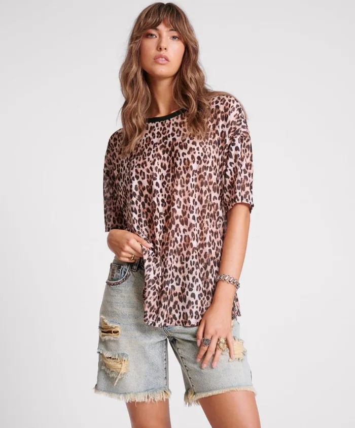 Women ANIMAL MESH TEE One Teaspoon Tees and Tanks