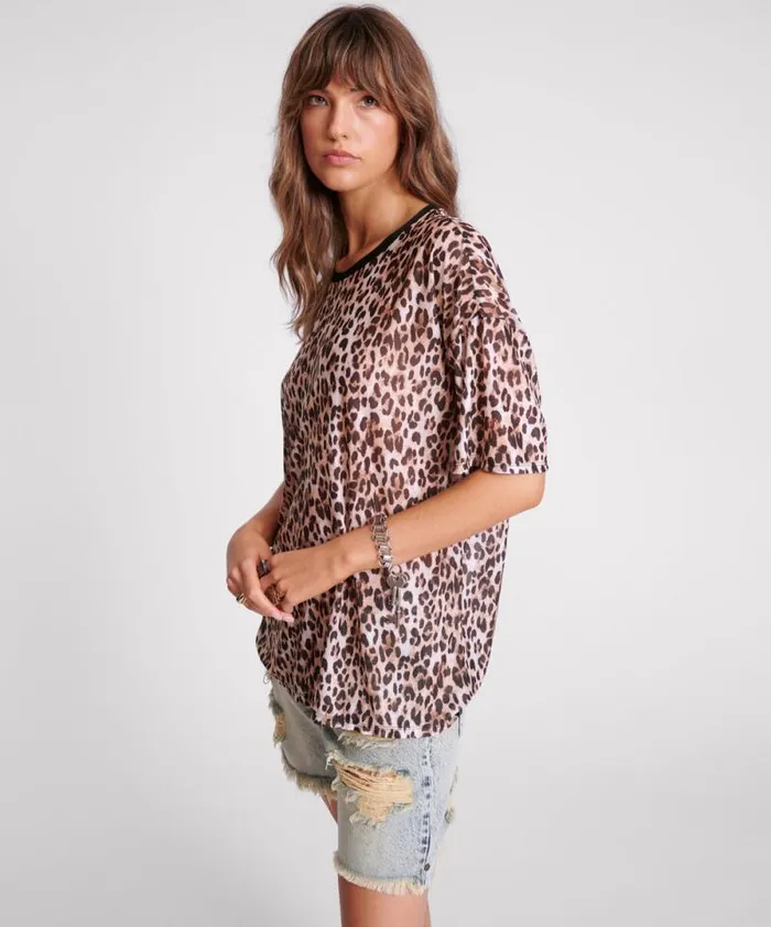 Women ANIMAL MESH TEE One Teaspoon Tees and Tanks Women ANIMAL MESH TEE One Teaspoon Tees and Tanks