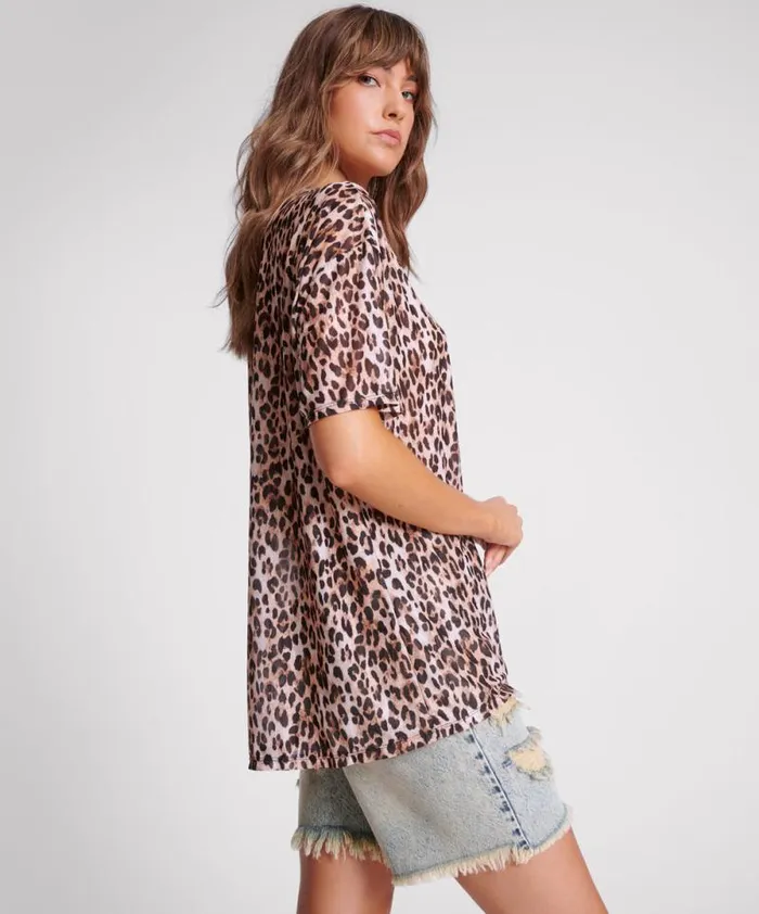 Women ANIMAL MESH TEE One Teaspoon Tees and Tanks Women ANIMAL MESH TEE One Teaspoon Tees and Tanks