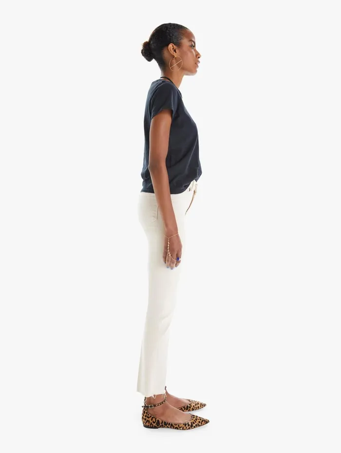 Women Ankle Mother Denim High Waisted Rascal Ankle Fray Natural