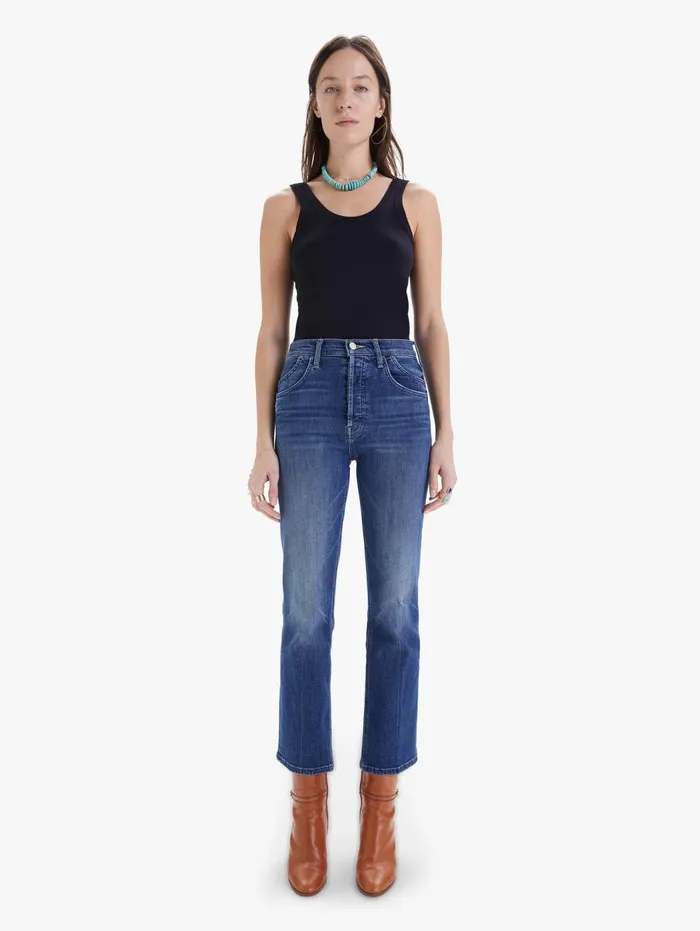 Women Ankle Mother Denim The Stash Tripper Ankle Dark Blue