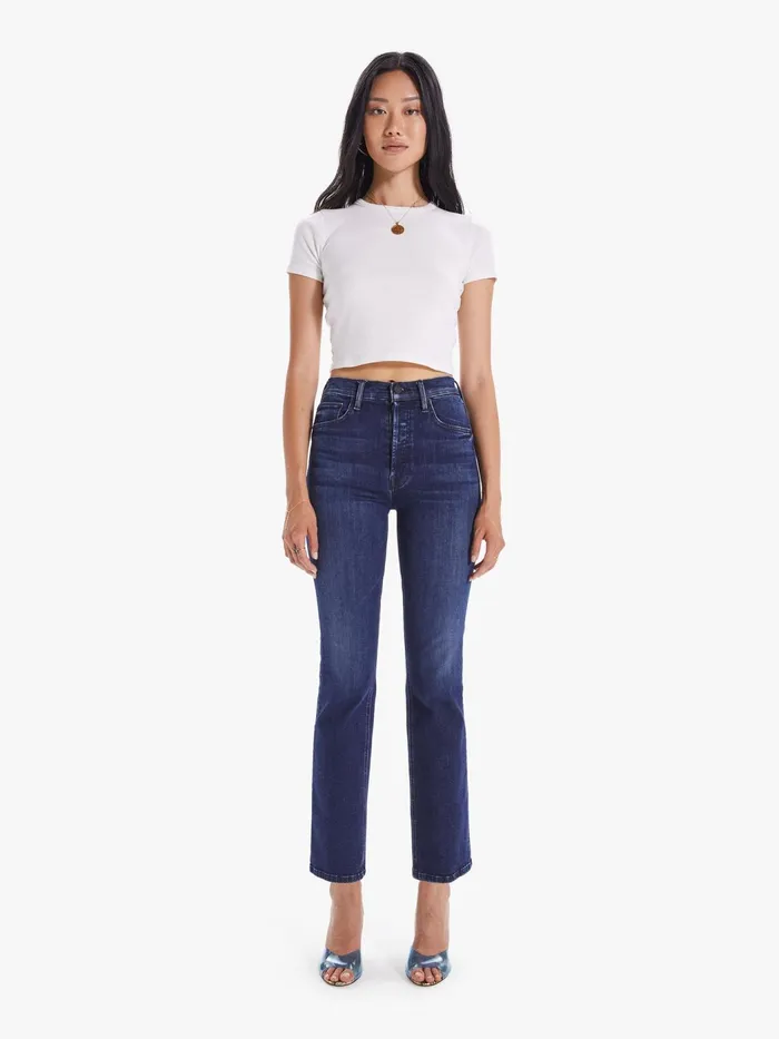 Women Ankle Mother Denim The Tripper Ankle Dark Blue