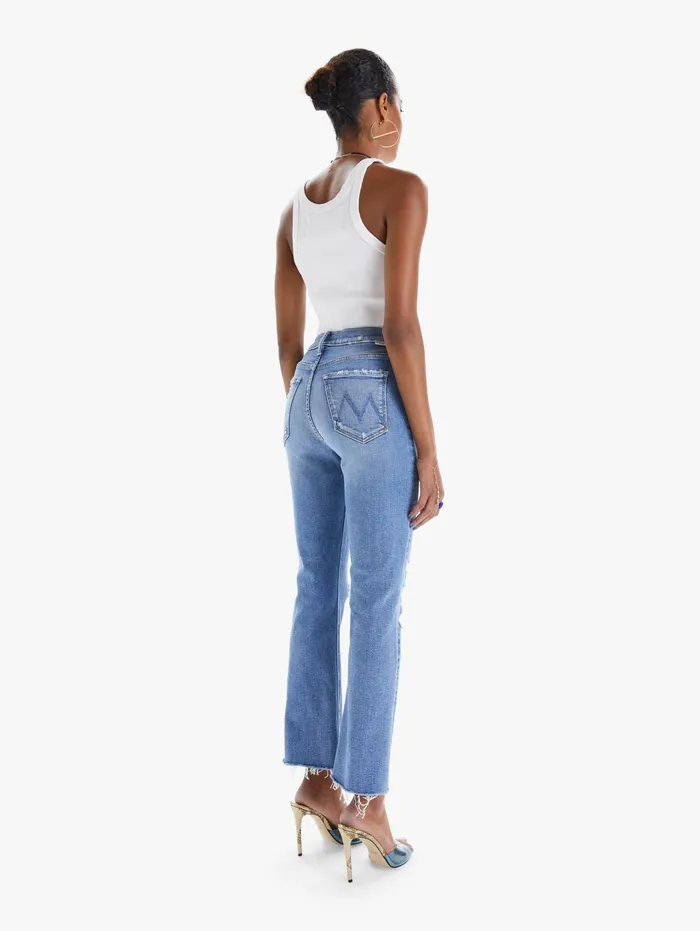 Women Ankle Mother Denim The Tripper Ankle Fray Medium Blue
