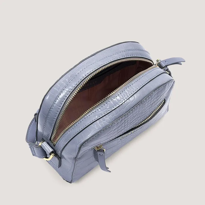 Women Anouk Crossbody Bag Steel Blue Croc Fiorelli Crossbody Bags