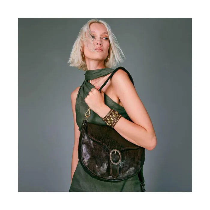 Women Ardesia Brown Campomaggi ShoulderHobo Bag Women Ardesia Brown Campomaggi ShoulderHobo Bag