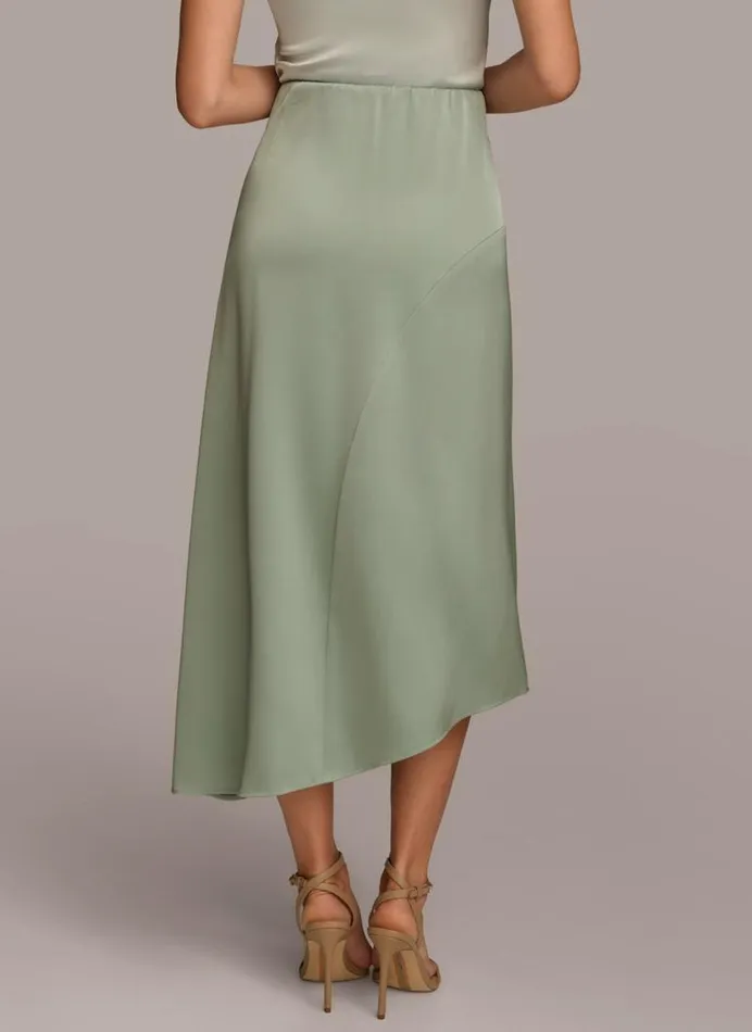 Women ASYMMETRICAL FLARE HEM SKIRT Pale Jade Donna Karan New York Skirts Women ASYMMETRICAL FLARE HEM SKIRT Pale Jade Donna Karan New York Skirts