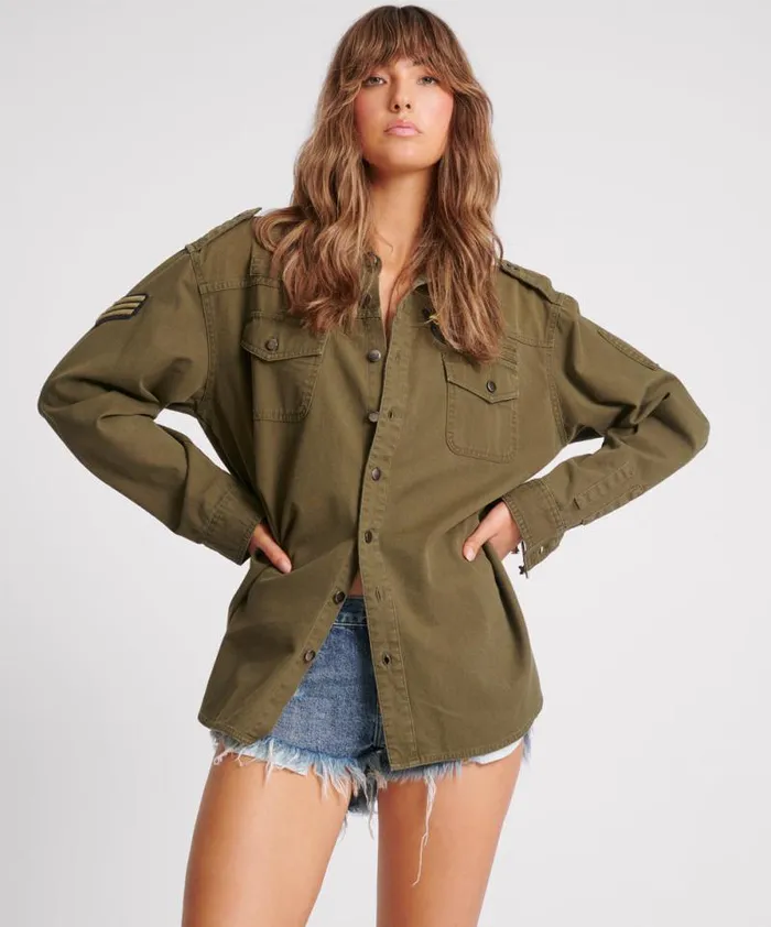 Women AVIATOR EAGLE COTTON SHIRT One Teaspoon Shirts
