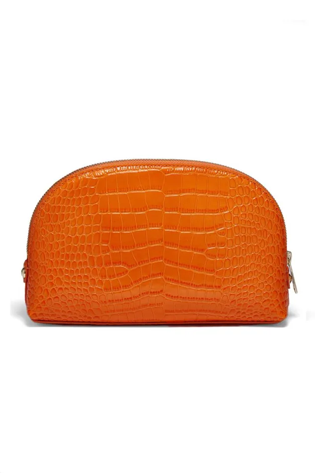 Women Bags Holland Cooper Chelsea Makeup Bag Orange Croc Women Bags Holland Cooper Chelsea Makeup Bag Orange Croc