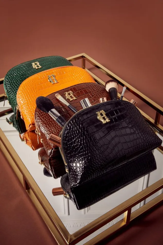 Women Bags Holland Cooper Chelsea Makeup Bag Orange Croc Women Bags Holland Cooper Chelsea Makeup Bag Orange Croc