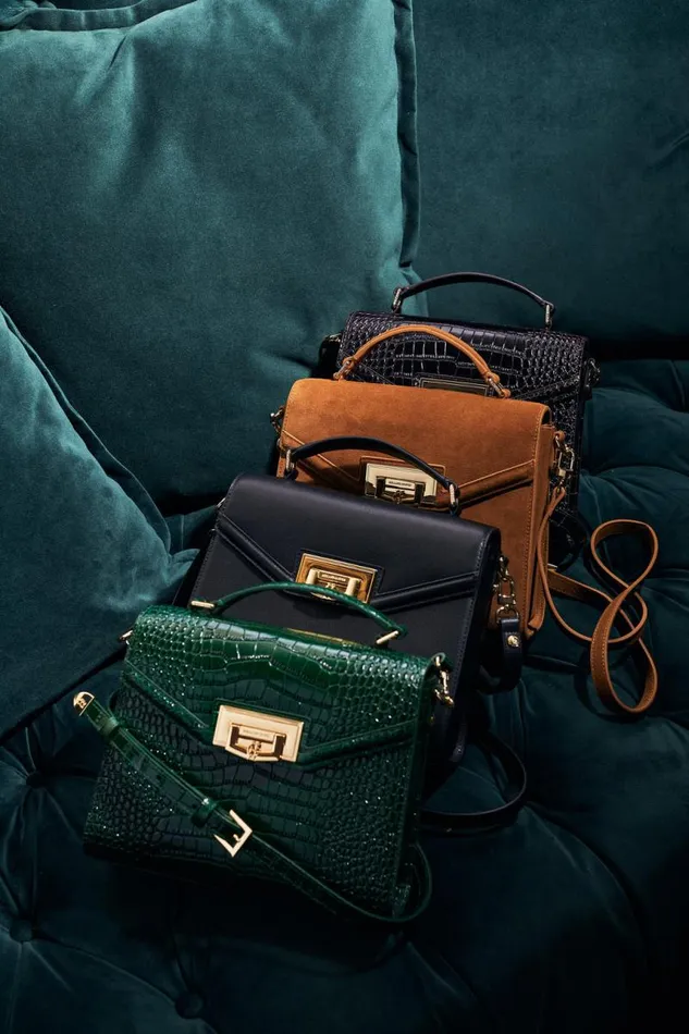 Women Bags Holland Cooper Cheltenham Bag Emerald Croc