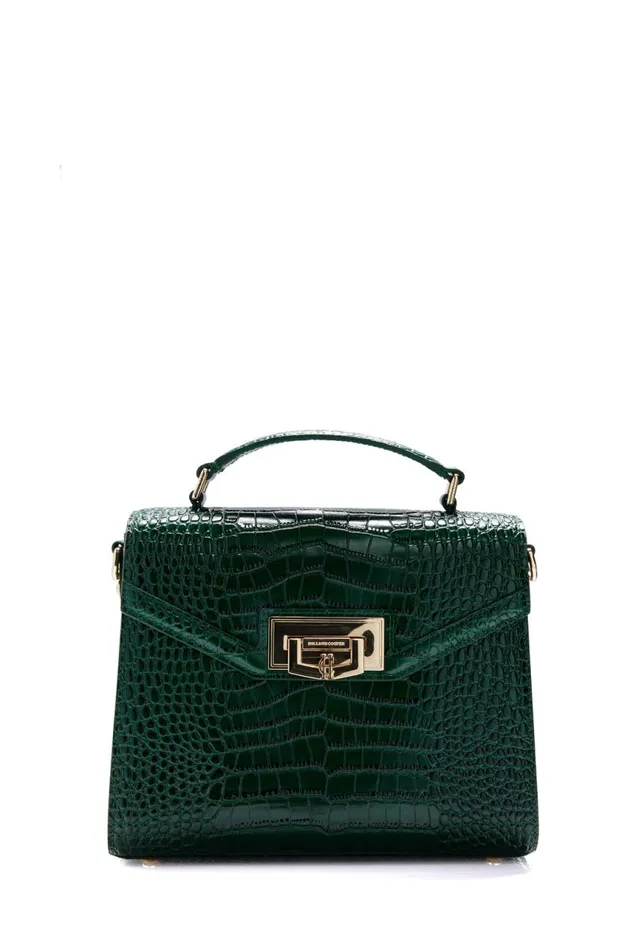 Women Bags Holland Cooper Cheltenham Bag Emerald Croc