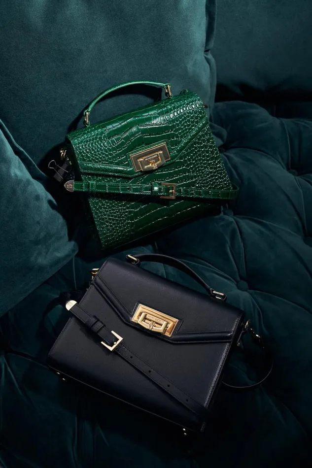 Women Bags Holland Cooper Cheltenham Bag Emerald Croc