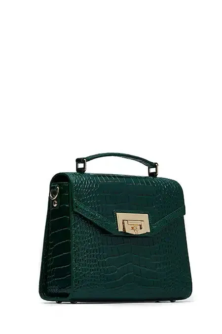 Women Bags Holland Cooper Cheltenham Bag Emerald Croc