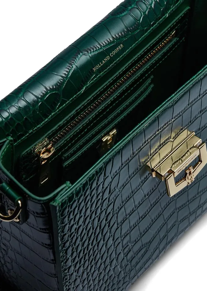 Women Bags Holland Cooper Cheltenham Bag Emerald Croc