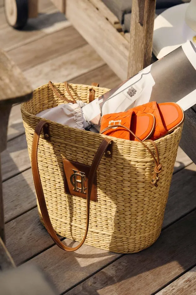 Women Bags Holland Cooper Paloma Straw Tote Natural Tan