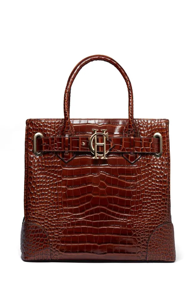 Women Bags Holland Cooper The Brompton Tote Tan Croc