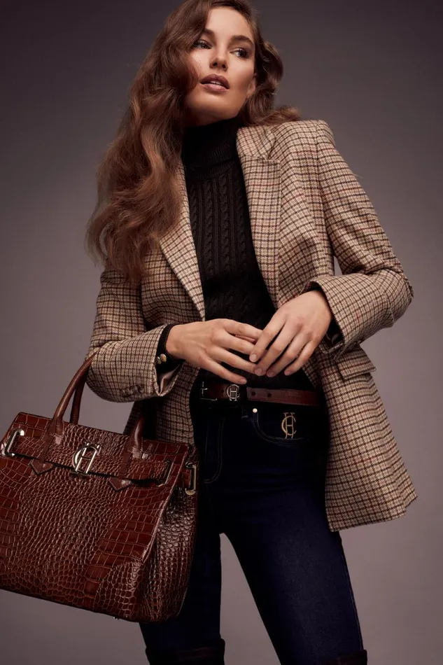 Women Bags Holland Cooper The Brompton Tote Tan Croc Women Bags Holland Cooper The Brompton Tote Tan Croc