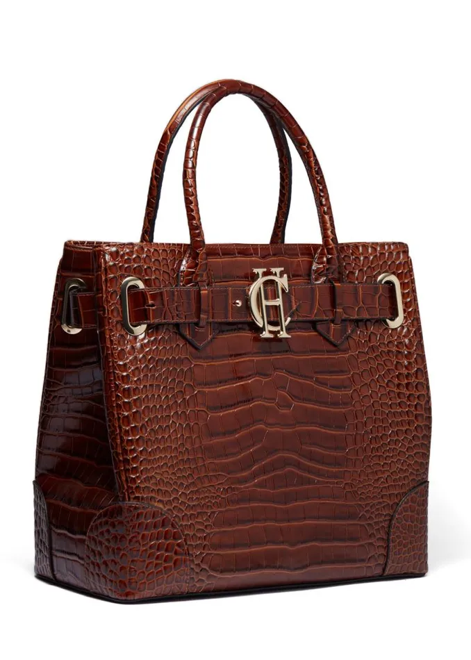 Women Bags Holland Cooper The Brompton Tote Tan Croc Women Bags Holland Cooper The Brompton Tote Tan Croc