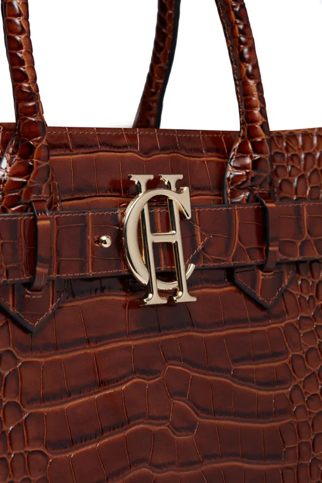 Women Bags Holland Cooper The Brompton Tote Tan Croc Women Bags Holland Cooper The Brompton Tote Tan Croc