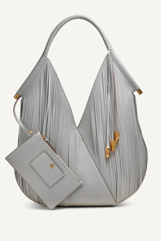 Women BALDWIN LARGE SHOULDER BAG Zinc Donna Karan New York Shoulder And Hobo Bags Women BALDWIN LARGE SHOULDER BAG Zinc Donna Karan New York Shoulder And Hobo Bags