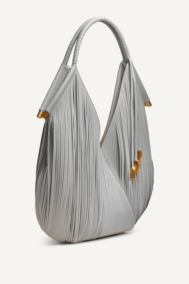 Women BALDWIN LARGE SHOULDER BAG Zinc Donna Karan New York Shoulder And Hobo Bags Women BALDWIN LARGE SHOULDER BAG Zinc Donna Karan New York Shoulder And Hobo Bags