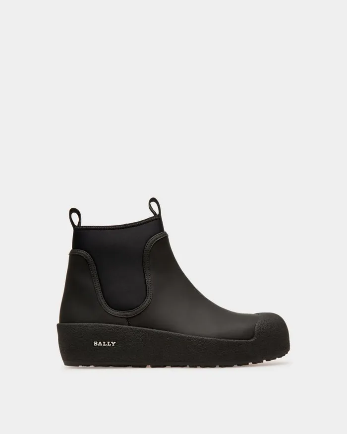 Women Bally Boots and Ankle Boots Gadey Leather And Rubber Boots In Black Black