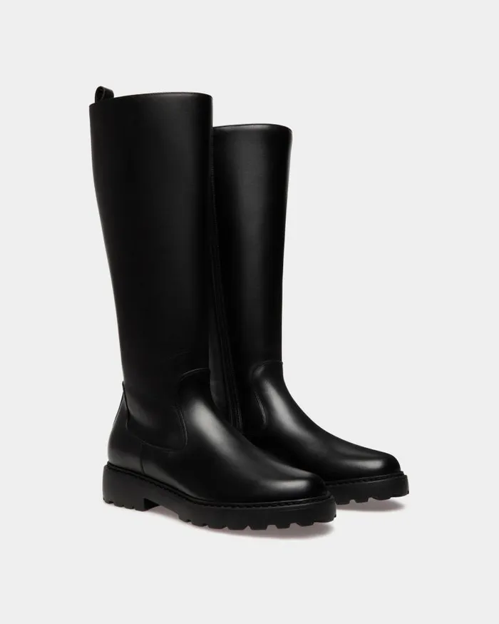 Women Bally Boots and Ankle Boots Gusto Boot In Black Leather Black Women Bally Boots and Ankle Boots Gusto Boot In Black Leather Black