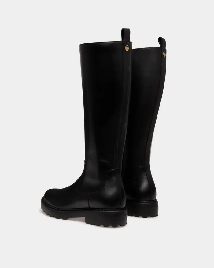Women Bally Boots and Ankle Boots Gusto Boot In Black Leather Black Women Bally Boots and Ankle Boots Gusto Boot In Black Leather Black