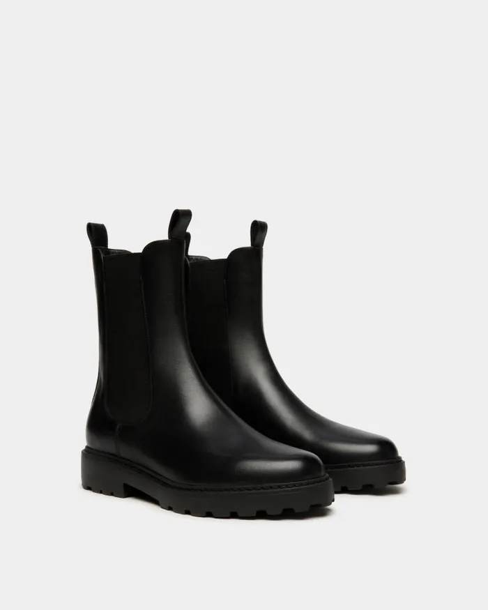 Women Bally Boots and Ankle Boots Gusto Bootie In Black Leather Black Women Bally Boots and Ankle Boots Gusto Bootie In Black Leather Black