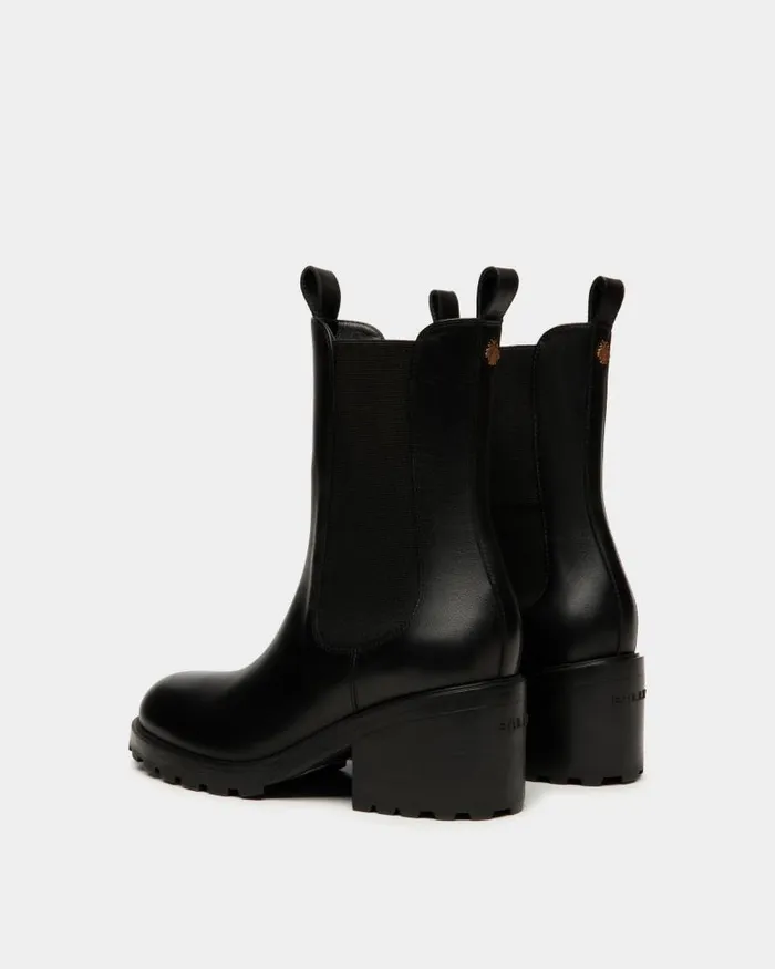 Women Bally Boots and Ankle Boots Gusto Bootie In Black Leather Black Women Bally Boots and Ankle Boots Gusto Bootie In Black Leather Black