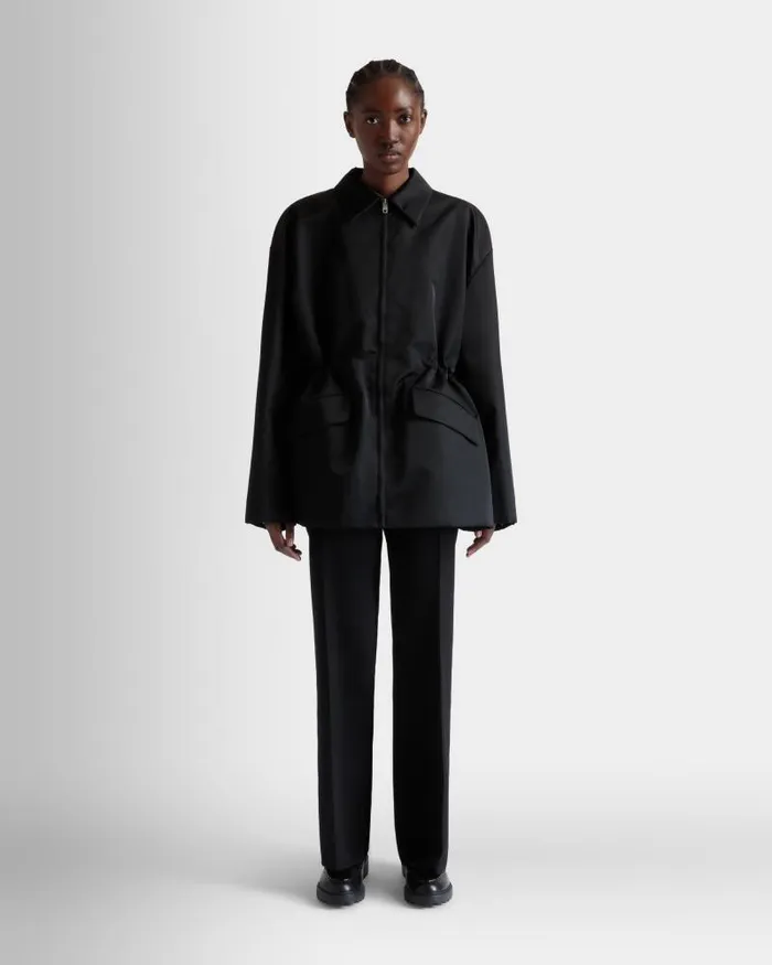 Women Bally Coats and Jackets Jacket In Black Nylon Black Women Bally Coats and Jackets Jacket In Black Nylon Black
