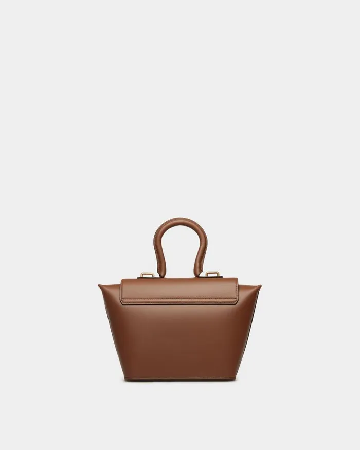 Women Bally Crossbody Bags Belle Top Handle Bag In Brown Leather Brown Women Bally Crossbody Bags Belle Top Handle Bag In Brown Leather Brown
