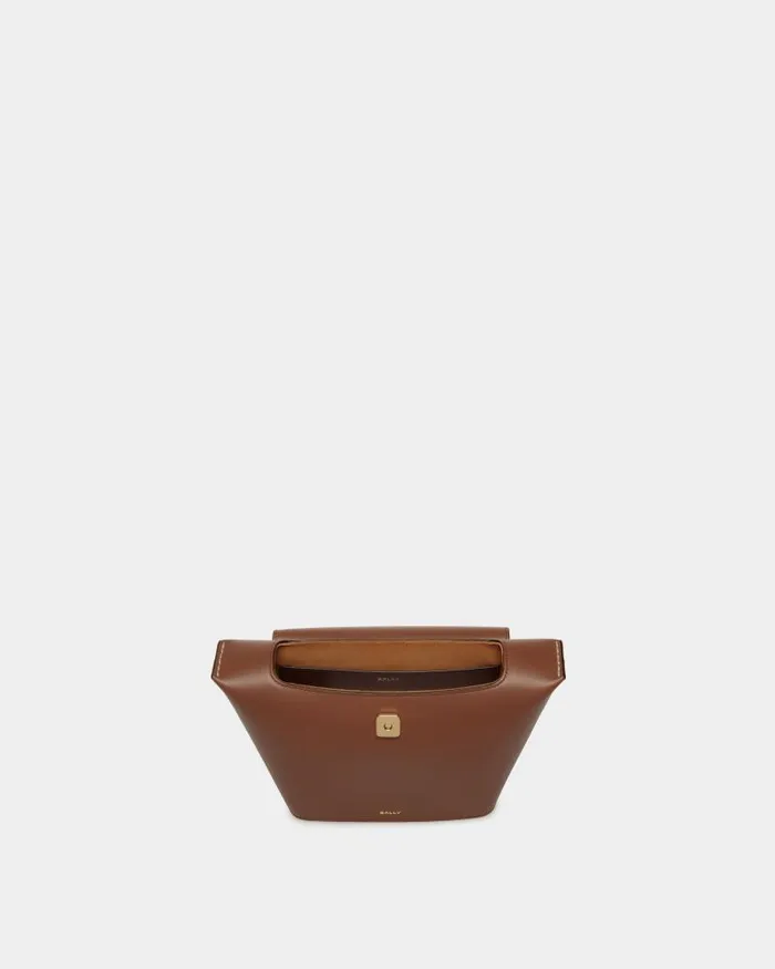 Women Bally Crossbody Bags Belle Top Handle Bag In Brown Leather Brown Women Bally Crossbody Bags Belle Top Handle Bag In Brown Leather Brown