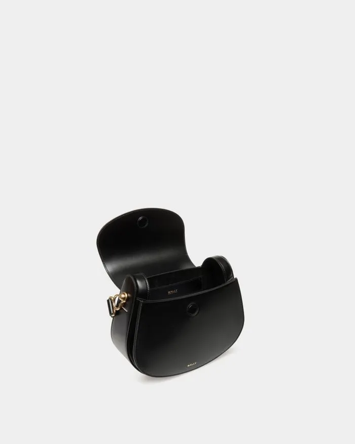 Women Bally Crossbody Bags Lune Crossbody Bag In Black Leather Black Women Bally Crossbody Bags Lune Crossbody Bag In Black Leather Black