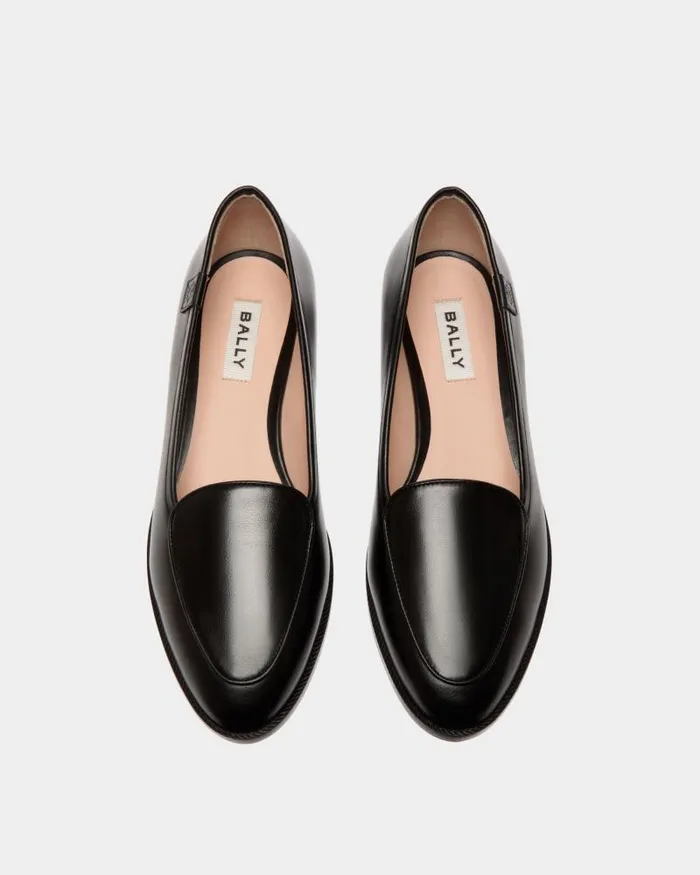 Women Bally Flats and Moccasins Elite Flat In Black Leather Black Women Bally Flats and Moccasins Elite Flat In Black Leather Black
