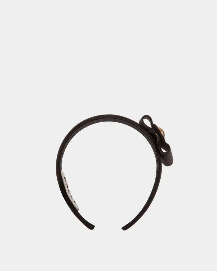 Women Bally Gloves and Hats Headband With Bally Bow In Black Black