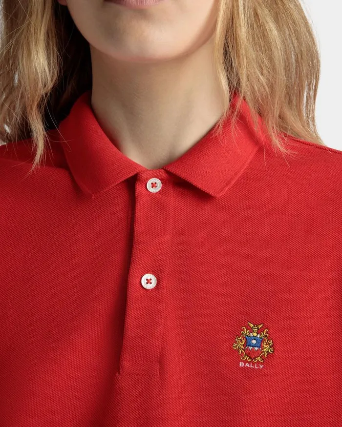 Women Bally Shirts and TShirts Short Sleeve Polo In Red Cotton Red Women Bally Shirts and TShirts Short Sleeve Polo In Red Cotton Red
