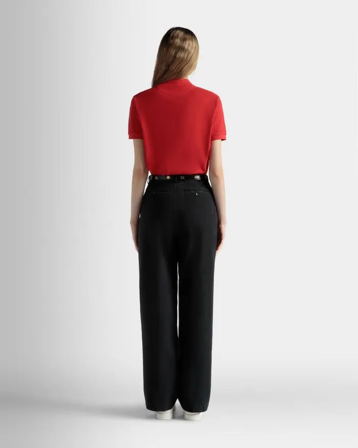 Women Bally Shirts and TShirts Short Sleeve Polo In Red Cotton Red Women Bally Shirts and TShirts Short Sleeve Polo In Red Cotton Red