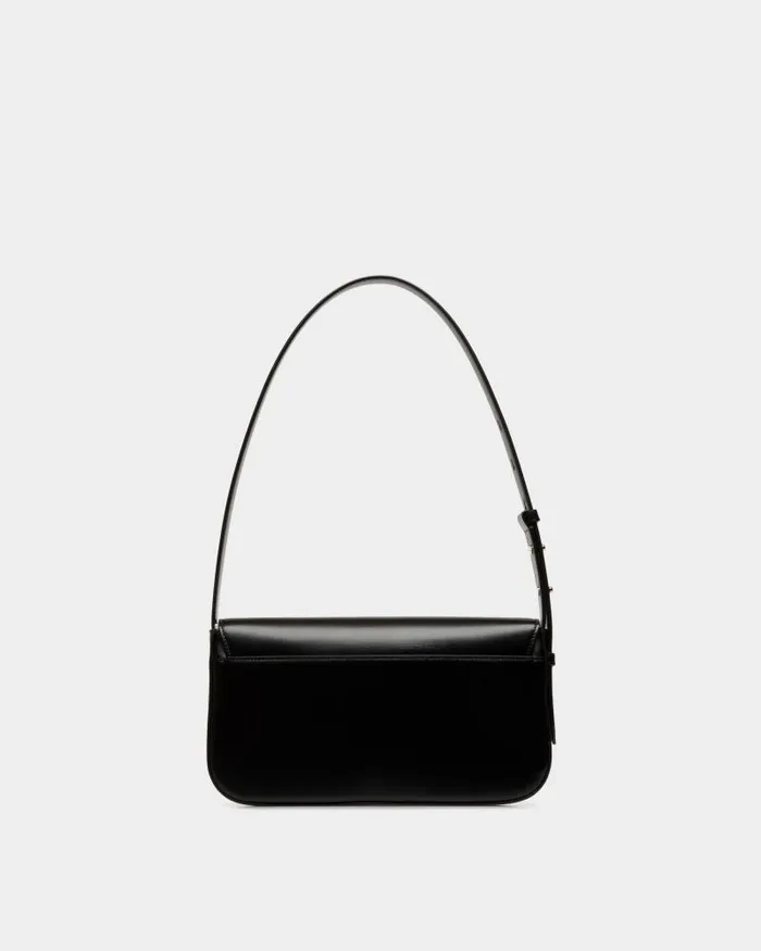 Women Bally Shoulder Bags Ollam Small Shoulder Bag In Black Leather Black Women Bally Shoulder Bags Ollam Small Shoulder Bag In Black Leather Black