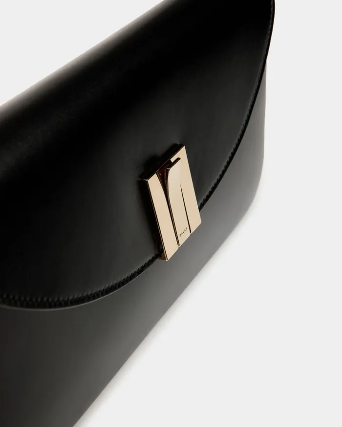 Women Bally Shoulder Bags Ollam Small Shoulder Bag In Black Leather Black Women Bally Shoulder Bags Ollam Small Shoulder Bag In Black Leather Black