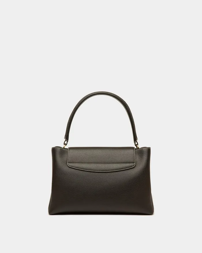 Women Bally Top Handle Bags Lock Me Top Handle Bag In Black Leather Black Women Bally Top Handle Bags Lock Me Top Handle Bag In Black Leather Black