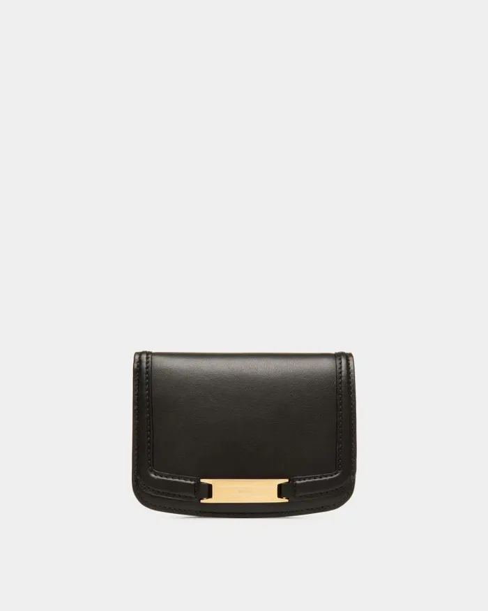 Women Bally Wallets and Card Holders Deco Wallet In Black Leather Black