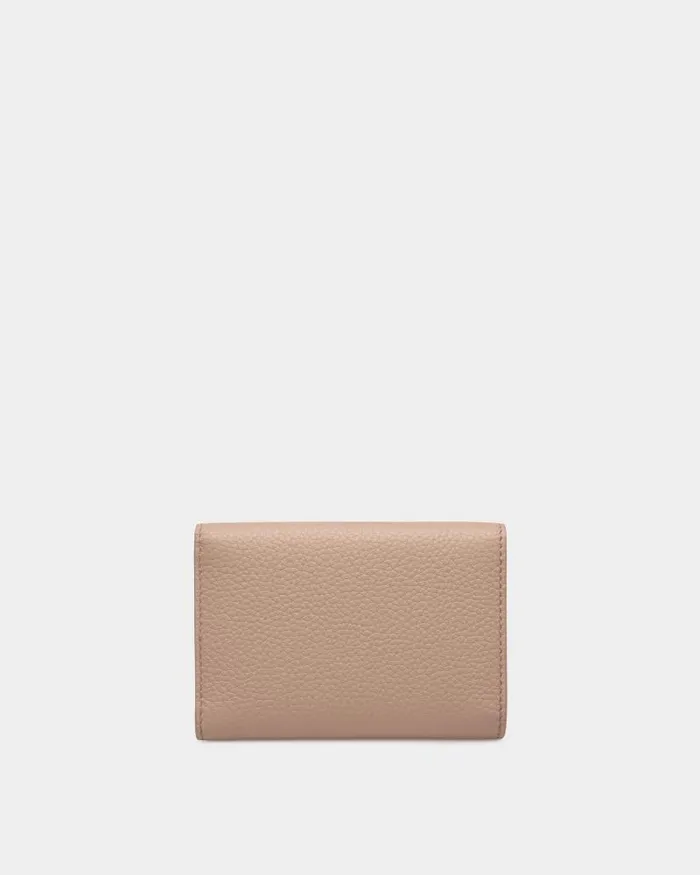 Women Bally Wallets and Card Holders Lock Me Wallet In Nude Grained Leather Beige Women Bally Wallets and Card Holders Lock Me Wallet In Nude Grained Leather Beige