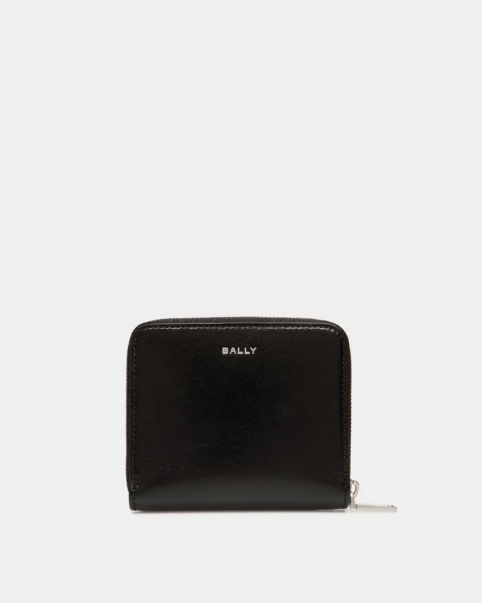 Women Bally Wallets and Card Holders Swissness Wallet In Black Leather With Studs Black Women Bally Wallets and Card Holders Swissness Wallet In Black Leather With Studs Black
