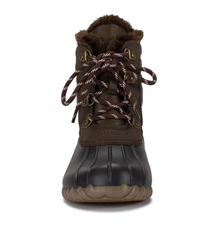 Women Baretraps Booties Flynn Duck Boot Dark Brown