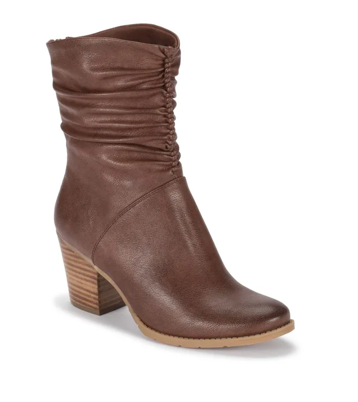 Women Baretraps Booties Leslie Block Heel Slouch Boot Brush Brown