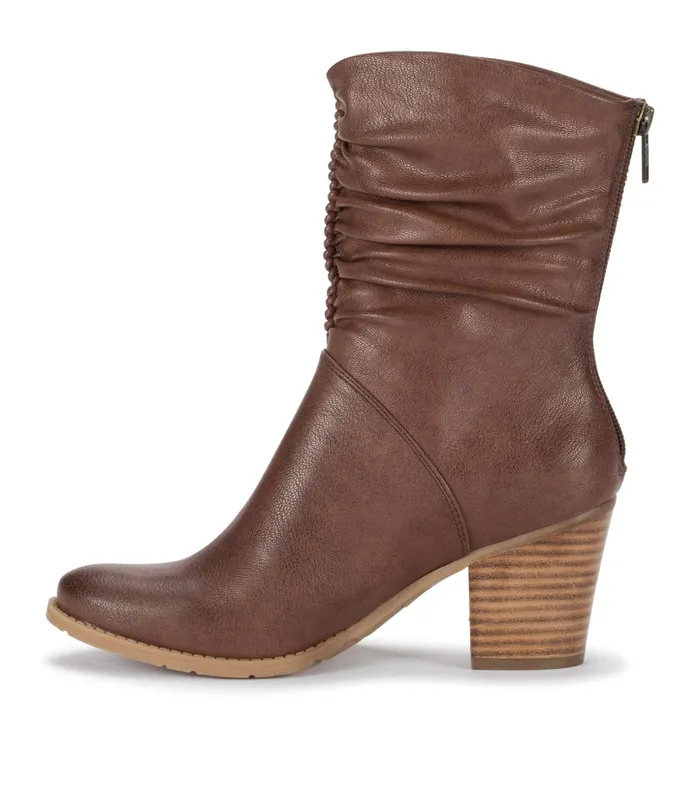 Women Baretraps Booties Leslie Block Heel Slouch Boot Brush Brown