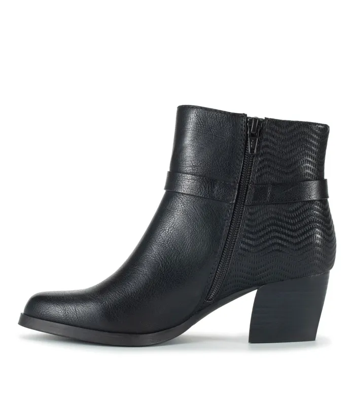 Women Baretraps Booties Linda Block Heel Bootie Black